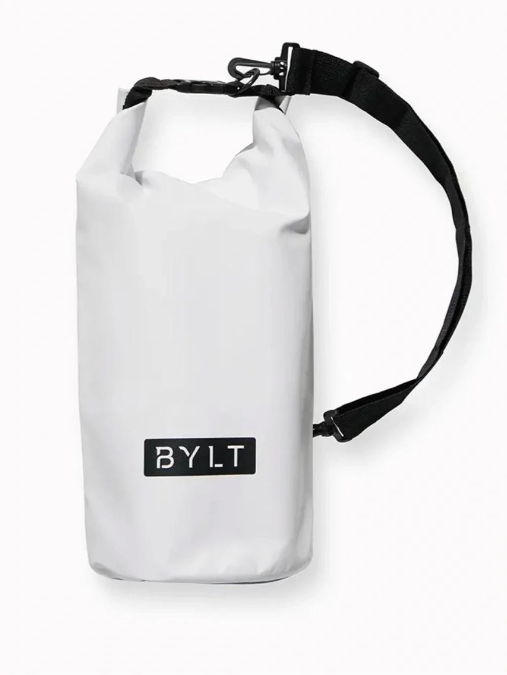 BYLT Basics White Dry Duffel with Black Strap
